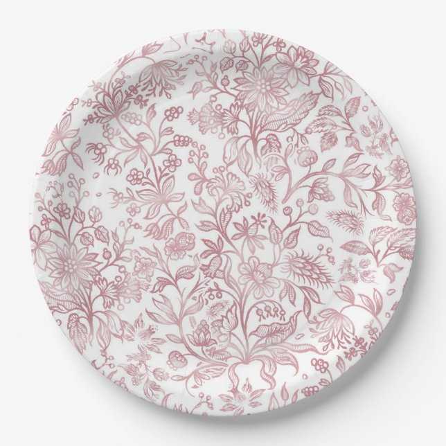 Assiettes En Carton Fleurs décoratives 19 (Devant)