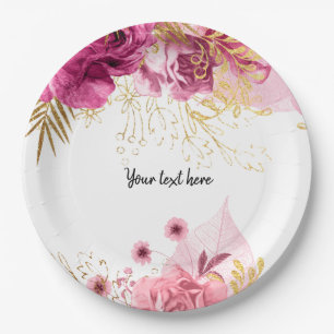 Assiettes En Carton Fleurs glam chic modernes pour toutes les occasion