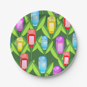 Assiettes En Carton Fleurs GPS