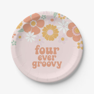 Assiettes En Carton Fleurs Rétro Florales quatre toujours groovy 4ème