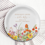Assiettes En Carton Fleurs sauvages colorées Adieu Miss Fête des marié<br><div class="desc">Fleurs sauvages colorées Mariage campagnard Goodbye Miss Fête des mariées Paper Party Plates présente de jolies fleurs de pays en orange, jaune, violet et rose sur un arrière - plan blanc avec vos informations personnalisées. Parfait pour votre soirée spéciale Hen's Party, Bachelorette Party, Fête des mariées, Pamper Party, Bachelorette Weekend...</div>