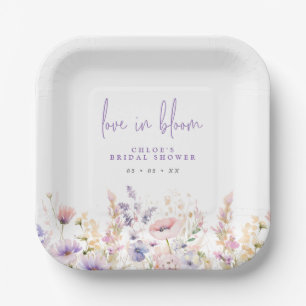 Assiettes En Carton Fleurs sauvages de lilas en fleurs pour un mariage