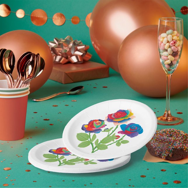 Assiettes En Carton Fleurs vintages (Créateur téléchargé)
