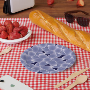 Assiettes En Carton Fleurs violettes