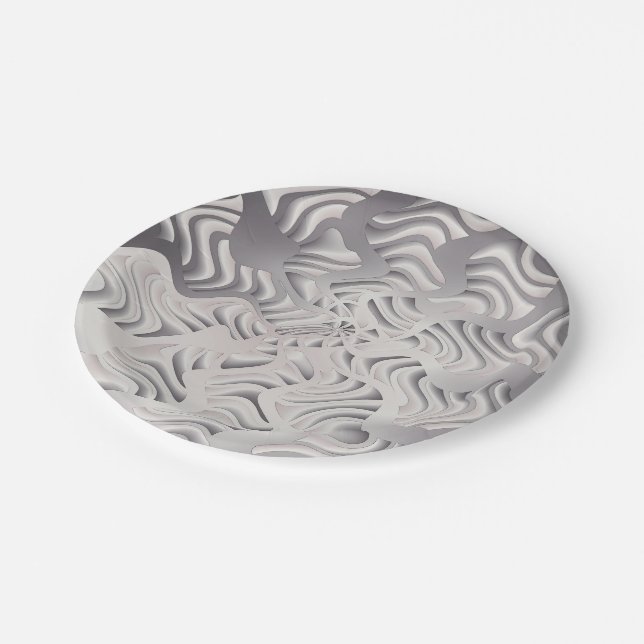 Assiettes En Carton flocon d'argent (Angle)