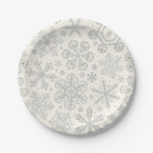 Assiettes En Carton Flocon de neige