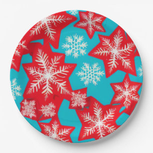 Assiettes En Carton Flocon de neige