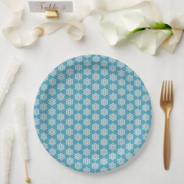 Assiettes En Carton Flocons pp1 (Mariage)