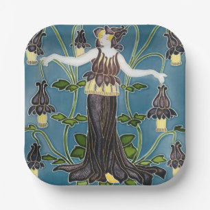 Assiettes En Carton Flora Art Nouveau de Walter Crane
