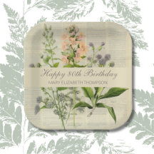 Floral vintage 80e anniversaire