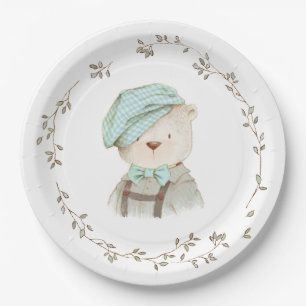 Assiettes En Carton Flore d'ours en peluche Simple Minimaliste