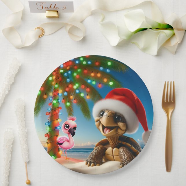 ASSIETTES EN CARTON FLORIDA CHRISTMAS PARTY PLATES (Mariage)