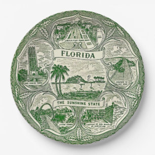 Assiettes En Carton Floride l'État du Soleil 