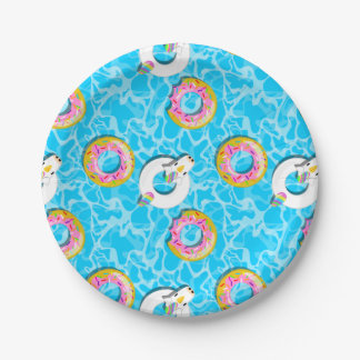 Assiettes En Carton Flottes Unicorne & Donut