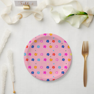 Assiettes En Carton Flower Power Party