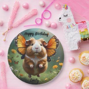 Assiettes En Carton "Flutter Paws : Le cochon d'Inde prend son envol"