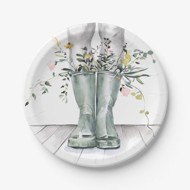 Assiettes En Carton Flux et croissance II (Devant)