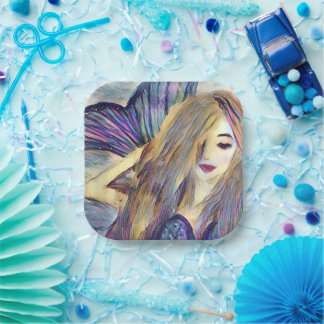 Assiettes En Carton Foire à thème Mermaid plaques de papier personnali