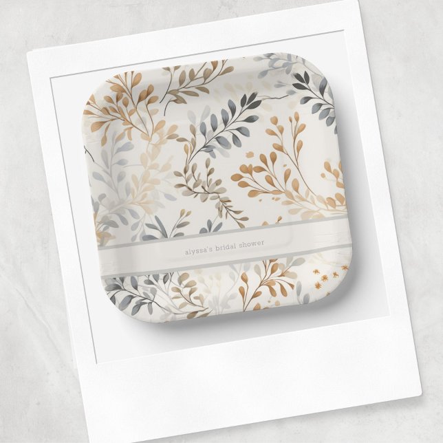 Assiettes En Carton Foliage d'automne moderne (Créateur téléchargé)