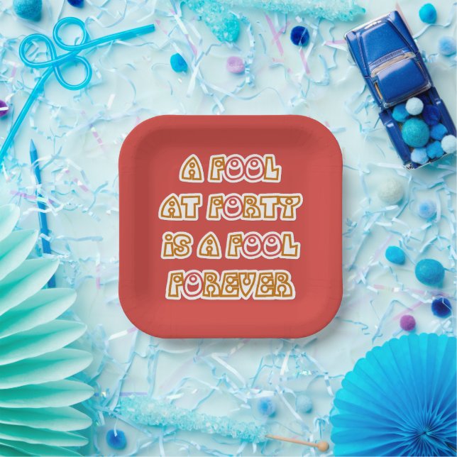 Assiettes En Carton Folie pour toujours (Fête)