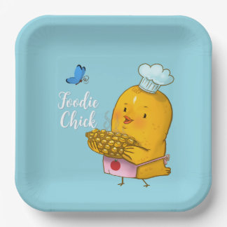 Assiettes En Carton Foodie Chick Paper Plate