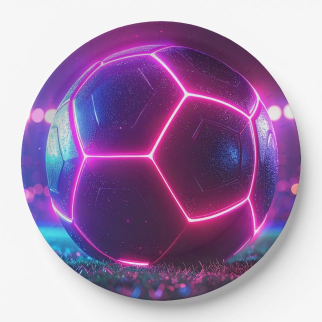 Assiettes En Carton Football (Devant)