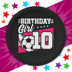 Assiettes En Carton Football 10 ans Football 10e anniversaire fille