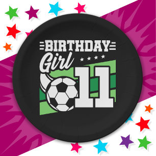 Assiettes En Carton Football 11 ans Football 11e anniversaire fille