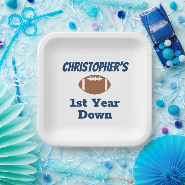 Assiettes En Carton Football 1er anniversaire (Fête)