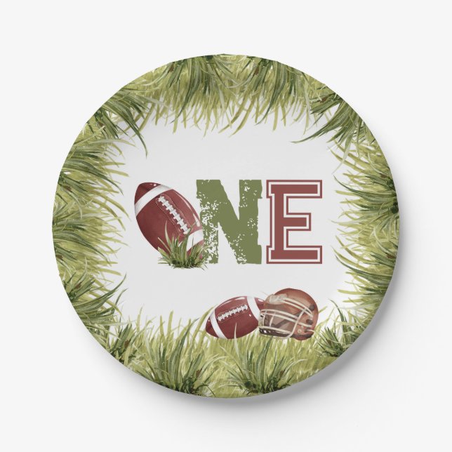 Assiettes En Carton Football 1ère année de bas Football Anniversaire (Devant)