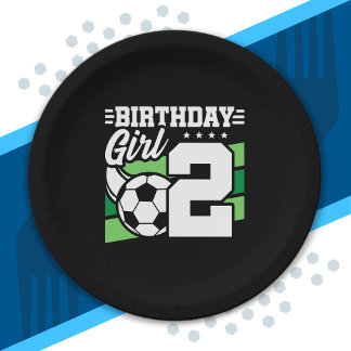 Assiettes En Carton Football Anniversaire - Fille de 2 ans - 2ème Anni