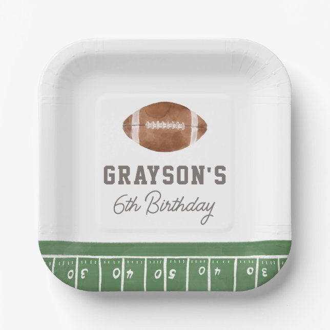 Assiettes En Carton Football Boy Anniversaire Party (Recto)