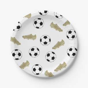 Assiettes En Carton Football Classique Moderne Nettoie Ball Football