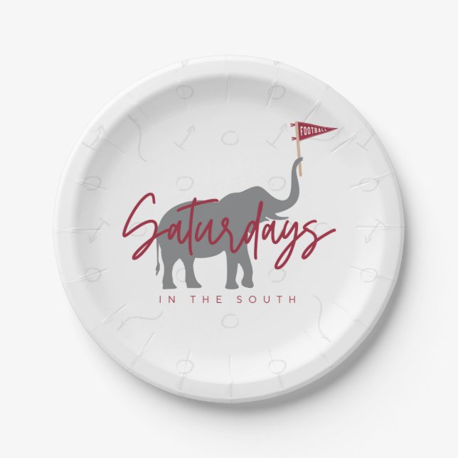 Assiettes En Carton Football les samedis dans les plaques de papier du (Devant)