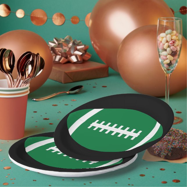 Assiettes En Carton Football Team Party/Banquet Sports de football ver (Multi)