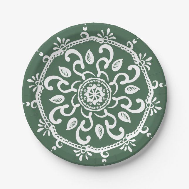Assiettes En Carton Forest Mandala (Devant)