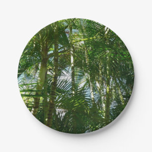 Assiettes En Carton Forest of Palm Trees Tropical Nature