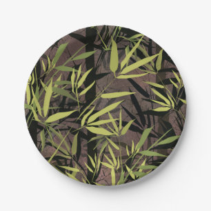 Assiettes En Carton Forêt de bambou.