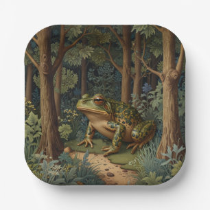 Assiettes En Carton Forêt vintage de grenouilles à saumons