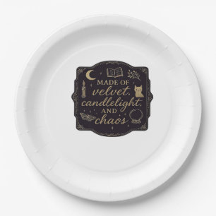 Assiettes En Carton Forêts Mystiques Fantastiques de Whimsigoth, Lunes