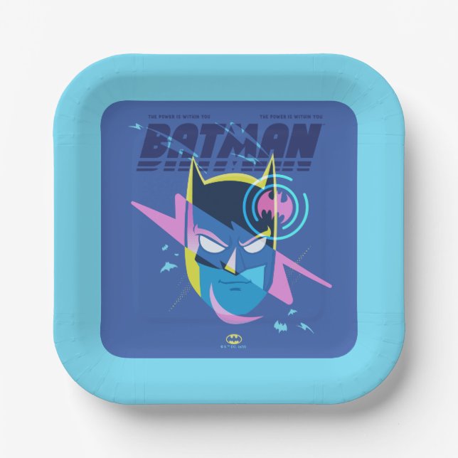 Assiettes En Carton Forever Batman Light Up Head Graphic (Recto)
