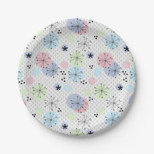 Assiettes En Carton formes Abstraites modernes cercles lumière pois a