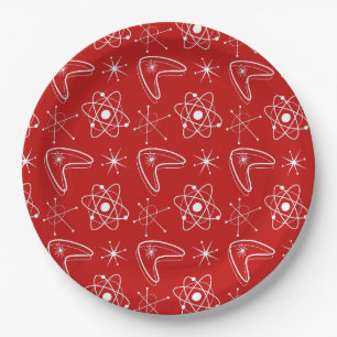 Assiettes En Carton Formes atomiques MidCentury Moderne MCM de Noël