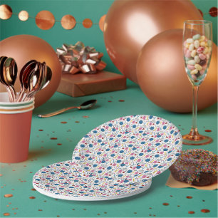 Assiettes En Carton Formes géométriques des années 90
