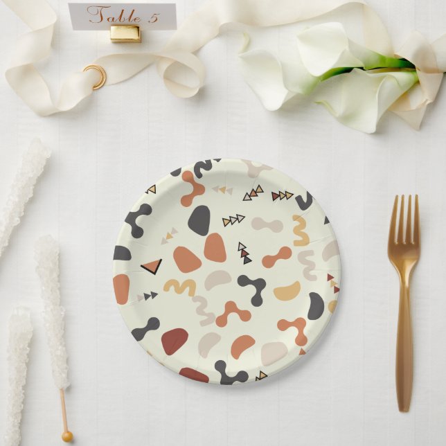Assiettes En Carton Formes géométriques Plaques de fête d'anniversaire (Mariage)