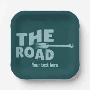 Assiettes En Carton Fourche dans la typographie routière