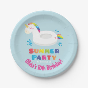 Assiettes En Carton Fournitures de fête d'anniversaire d'été Flotteur 