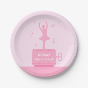 Assiettes En Carton Fournitures de fête d'anniversaire pour fille boît