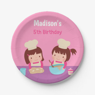 Assiettes En Carton Fournitures de fête d'anniversaire pour filles de 