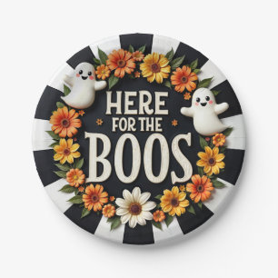 Assiettes En Carton Fournitures de la fête d'Halloween 'Ici pour les B
